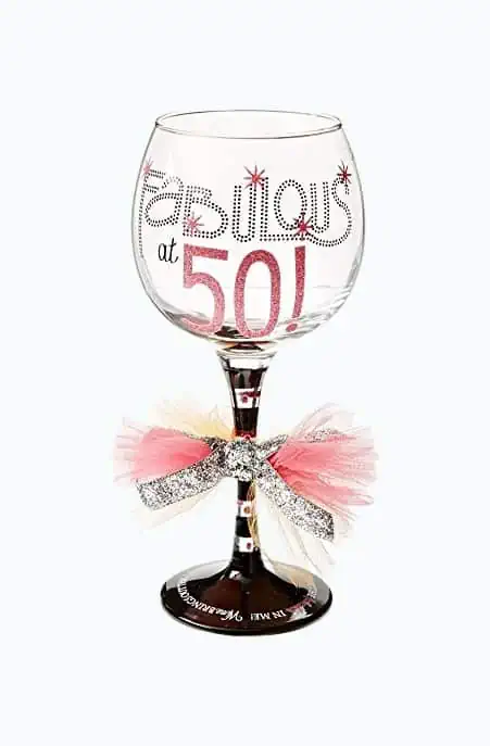 Product Image of the Fabulous At 50 Wine Glass