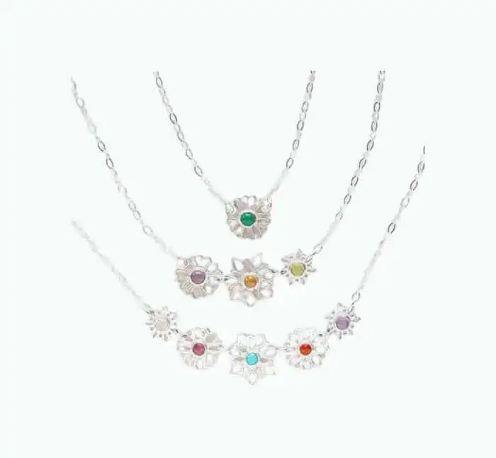 Product Image of the Family Flower Garden Necklace