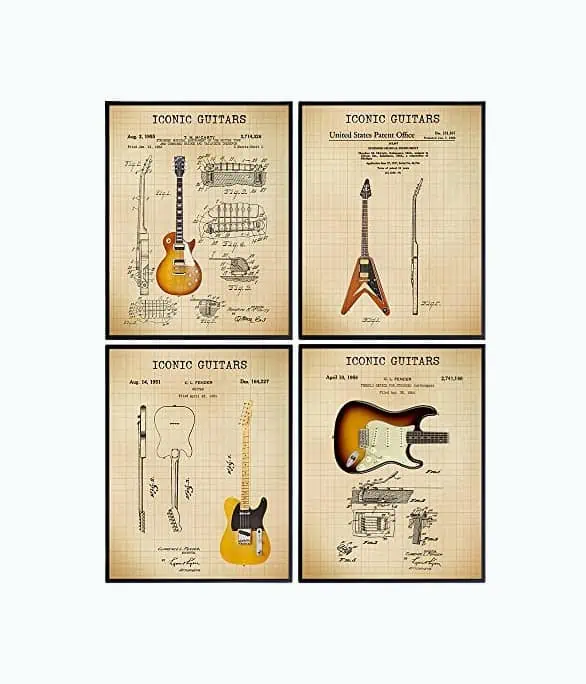 Product Image of the Famous Guitars Print Set