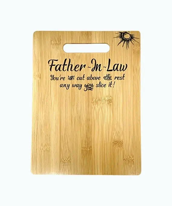 Product Image of the Father-in-Law Engraved Bamboo Cutting Board