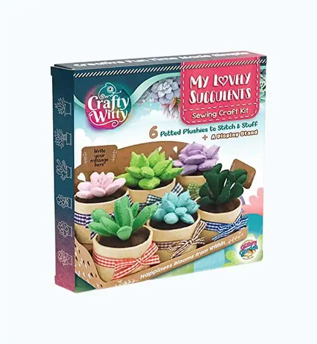 Product Image of the Felt Succulent Craft Kit