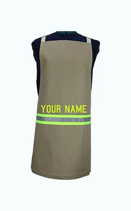 Product Image of the Firefighter Personalized Tan Apron
