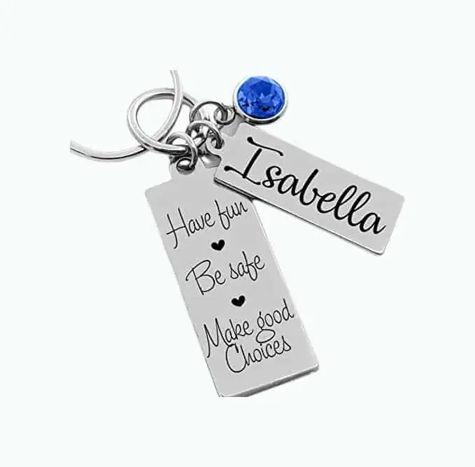 Product Image of the First Time Driver - Sweet 16 Birthday - Personalized Keychain