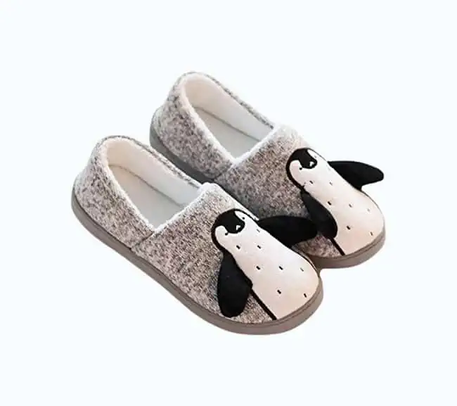 Product Image of the Fleece Penguin Slippers
