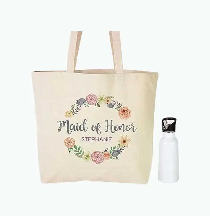 Product Image of the Floral Wreath Tote Bag