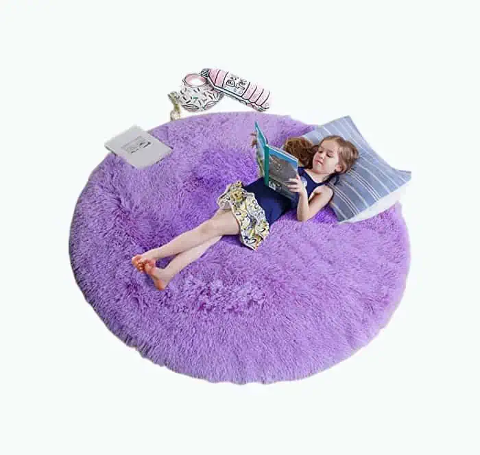 Product Image of the Fluffy Circle Rug