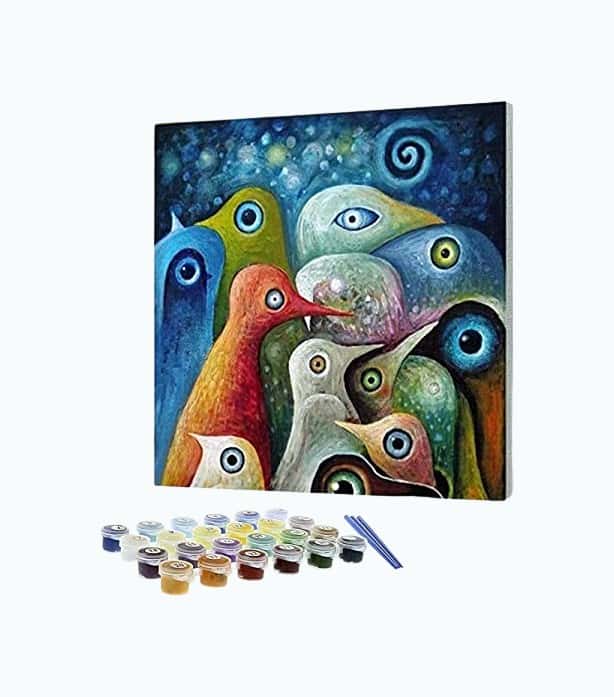 Product Image of the Framed Paint-By-Numbers Kit