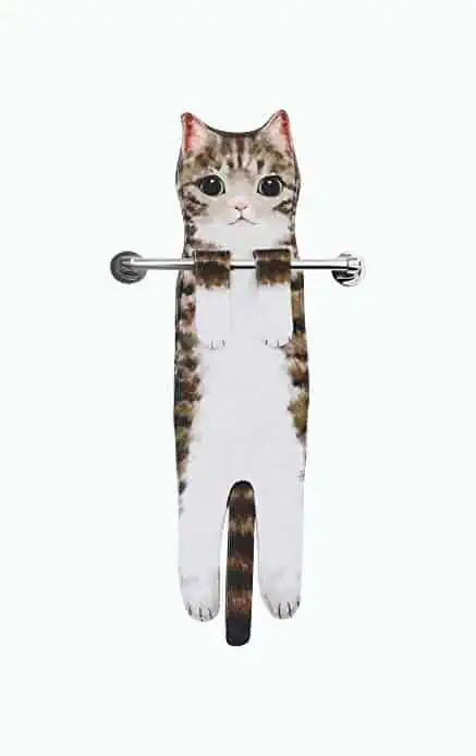 Product Image of the Funny Cat Towel Holder