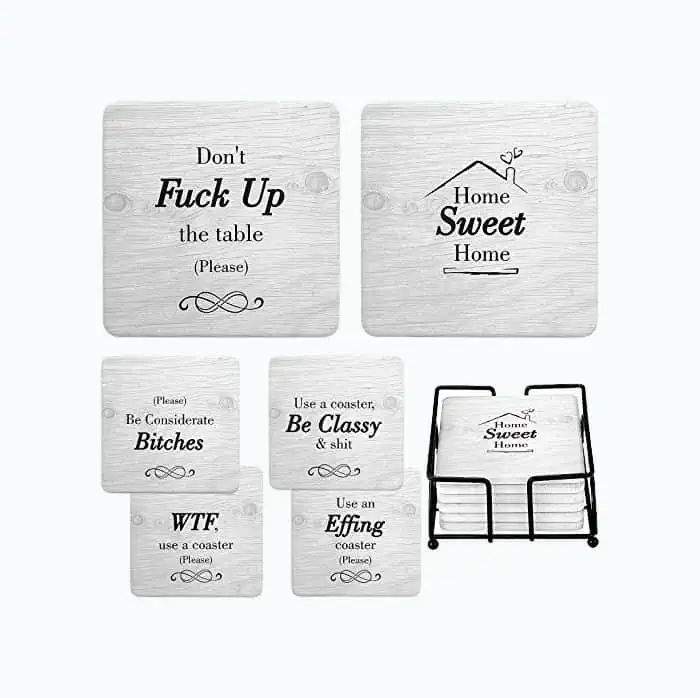 Product Image of the Funny Coasters For Drinks- Set of 6