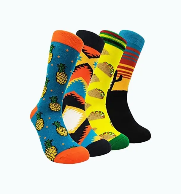 Product Image of the Funny Mens Colorful Dress Socks