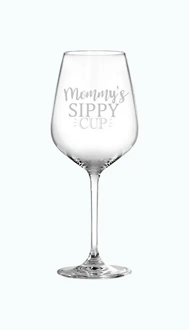 Product Image of the Funny Mom Wine Glass