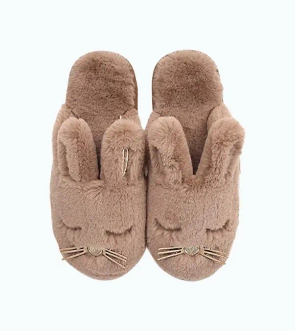 Product Image of the Fuzzy Bunny Slippers