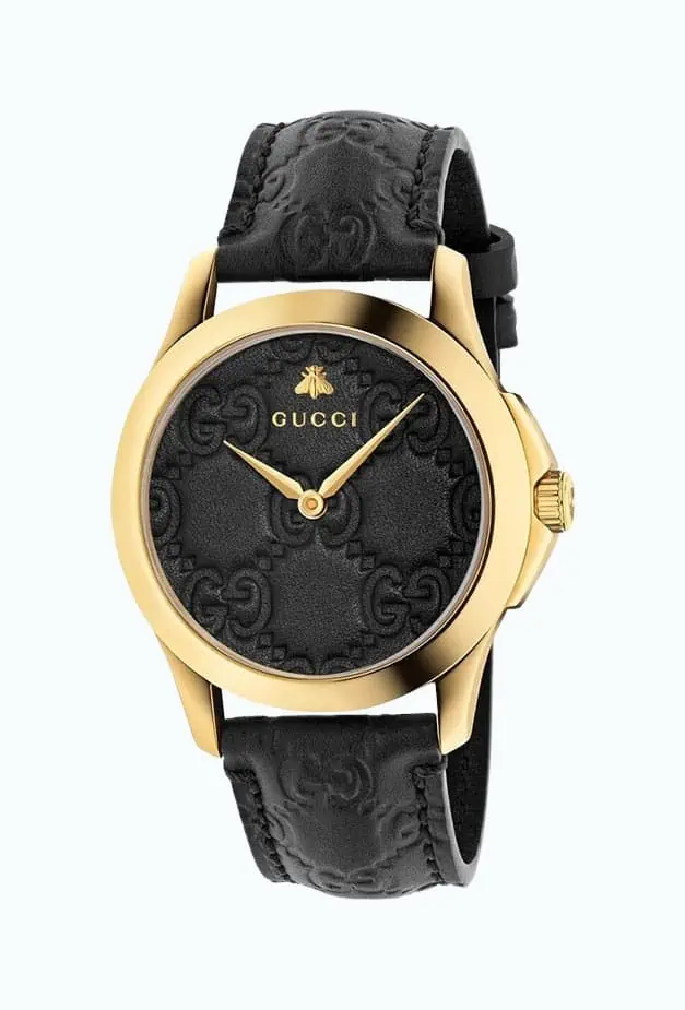 Product Image of the G-Timeless Leather Strap Watch