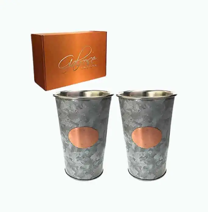 Product Image of the Galvanized Iron Mint Julep Cups 