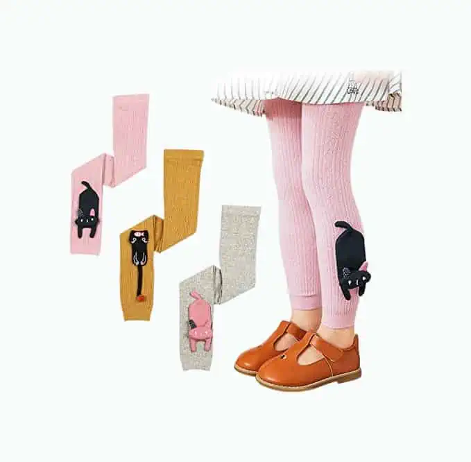 Product Image of the Girls Cat Tights Set