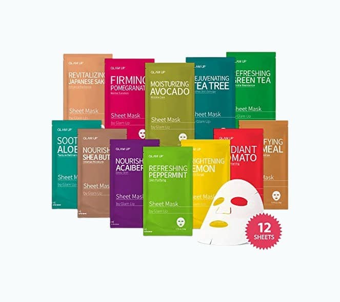 Product Image of the Glam Up Facial Sheet Masks Pack of 12