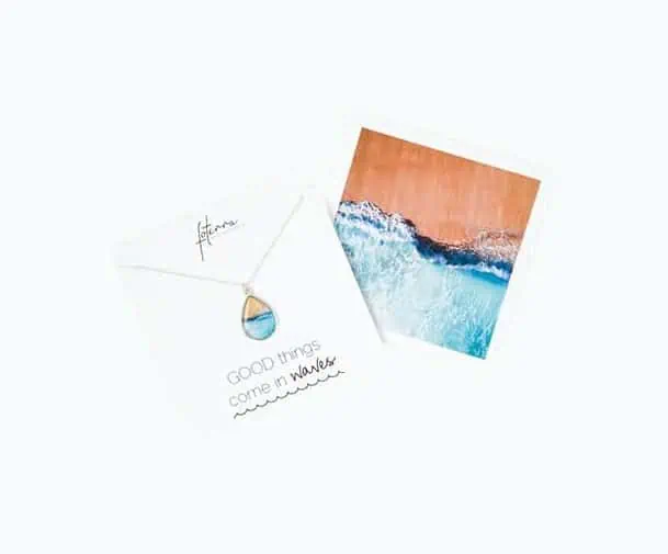 Product Image of the Go To Your Happy Place - Ocean Necklace