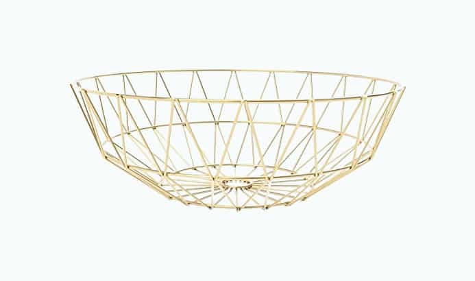 Product Image of the Gold Fruit Basket for Kitchen