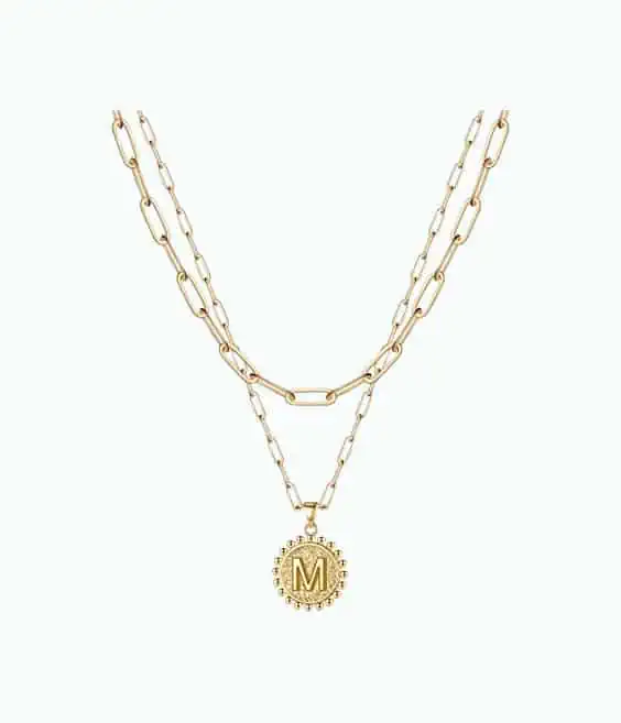 Product Image of the Gold Initial Necklaces for Women