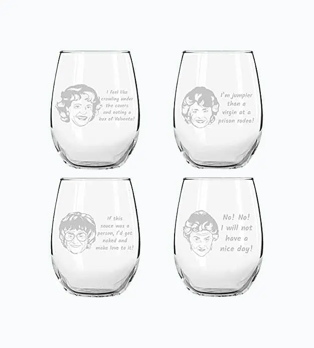 Product Image of the Golden Girls Wine Glasses