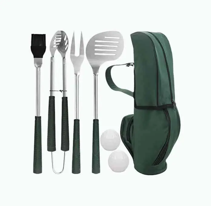 Product Image of the Golf-Themed Grill Accessories Kit