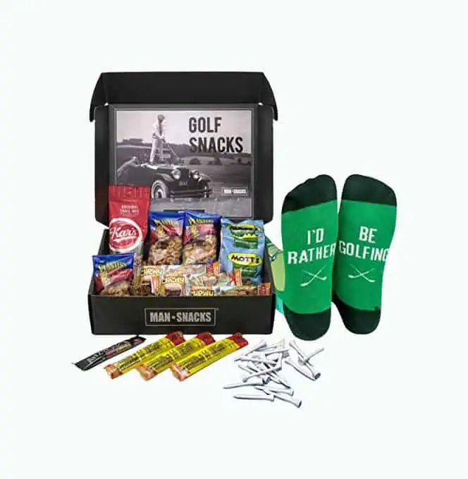 Product Image of the Golf Themed Manly Gift Basket