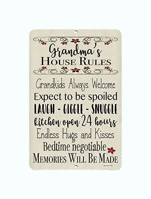Product Image of the Grandma’s House Rules Plaque