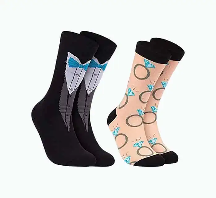 Product Image of the Groom & Bride Crew Socks