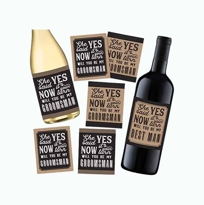 Product Image of the Groomsman Bar Labels