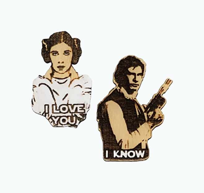 Product Image of the Han And Leia Brooch Set