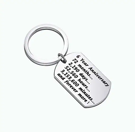 Product Image of the Happy 6th Anniversary Keyring