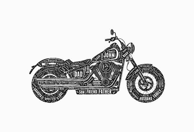 Product Image of the Harley Davidson Personalized Print