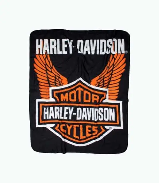 Product Image of the Harley-Davidson Wings Fleece Throw Blanket