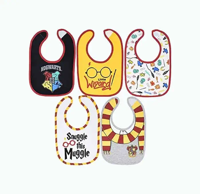 Product Image of the Harry Potter Baby 5 Pack Bibs