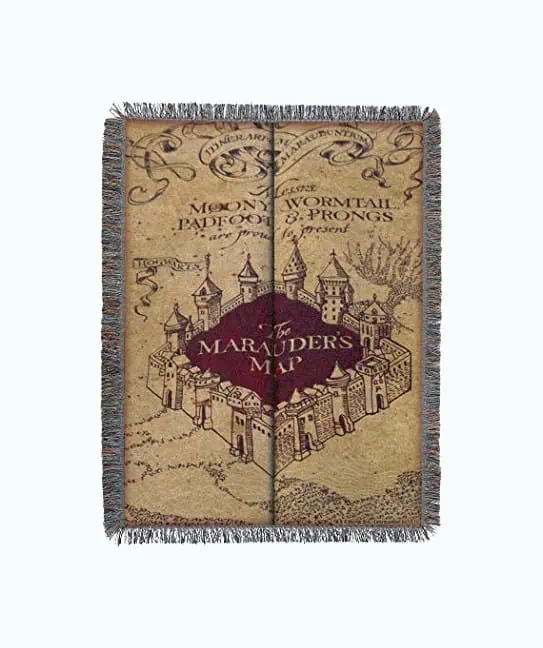 Product Image of the Harry Potter Marauder's Map Blanket
