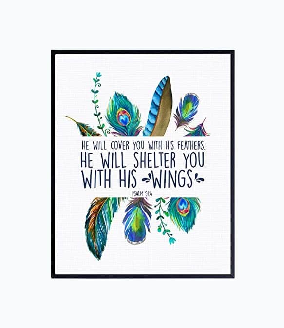 Product Image of the He Will Cover You Wall Art