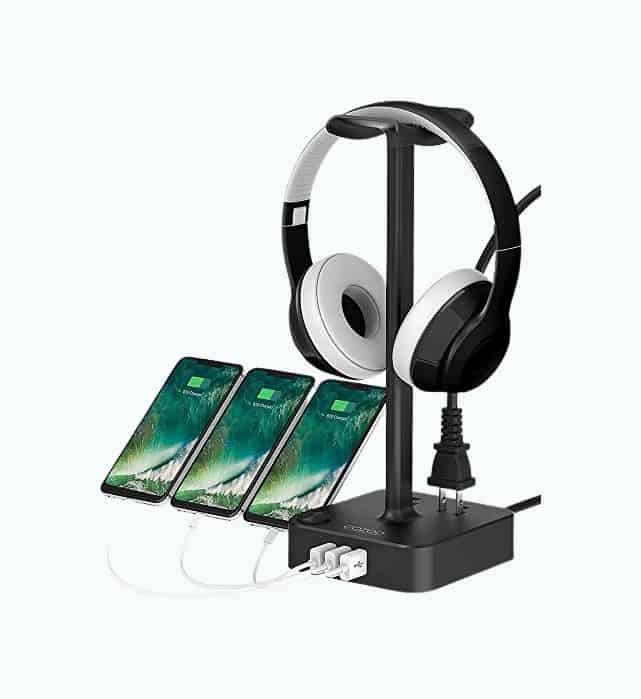 Product Image of the Headphone Stand W/ USB Charger