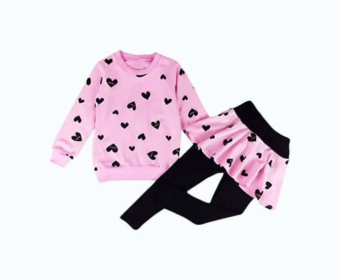 Product Image of the Heart Leggings Set