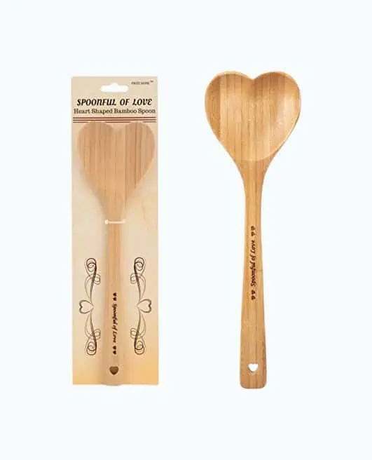 Product Image of the Heart-Shaped Bamboo Spoon 