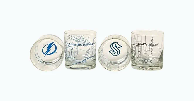 Product Image of the Hockey Arena Map Glasses