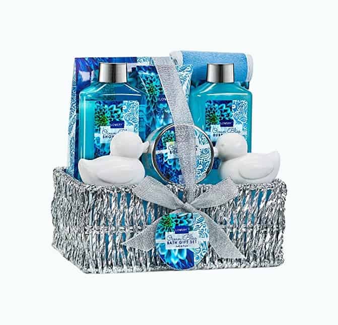 Product Image of the Home Spa Gift Basket in Heavenly Ocean Bliss Scent