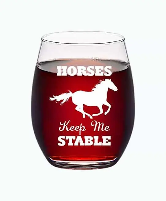 Product Image of the Horses Wine Glass