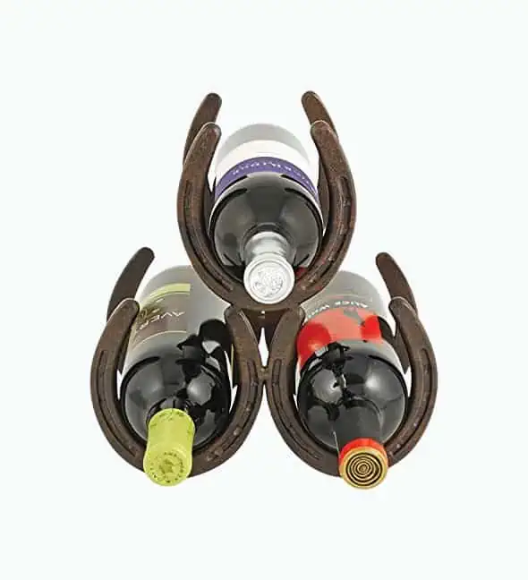 Product Image of the Horseshoe Metal Wine Rack