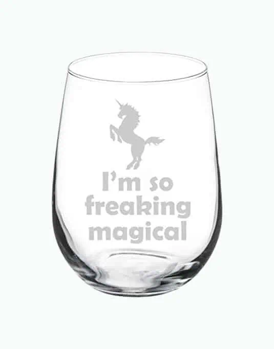 Product Image of the I'm So Freaking Magical Wineglass