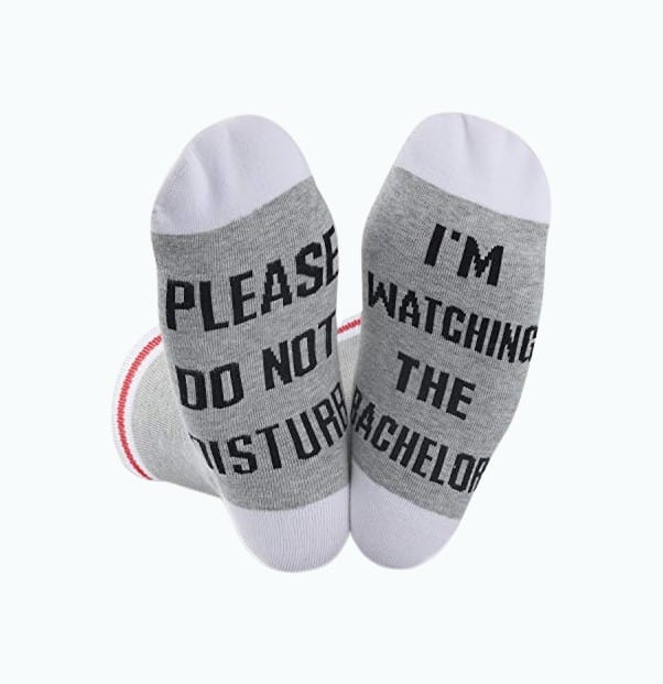 Product Image of the ‘I’m Watching The Bachelor’ Socks