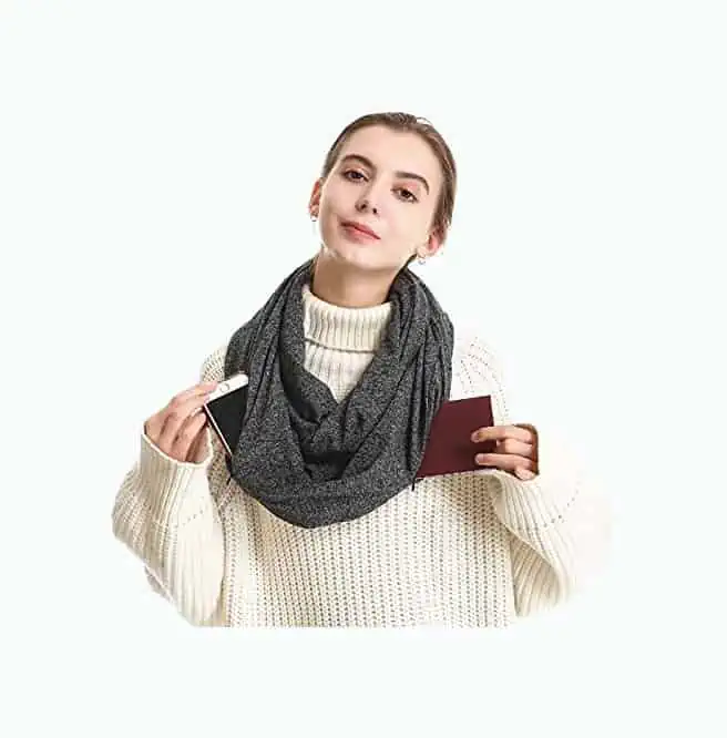 Product Image of the Infinity Scarf With 2 Zipper Pocket