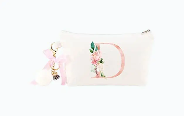 Product Image of the Initial Canvas Makeup Bag