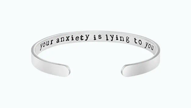 Product Image of the Inspirational Mantra Cuff Bracelet