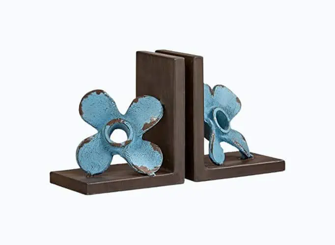 Product Image of the Iron Windmill Decor Bookends