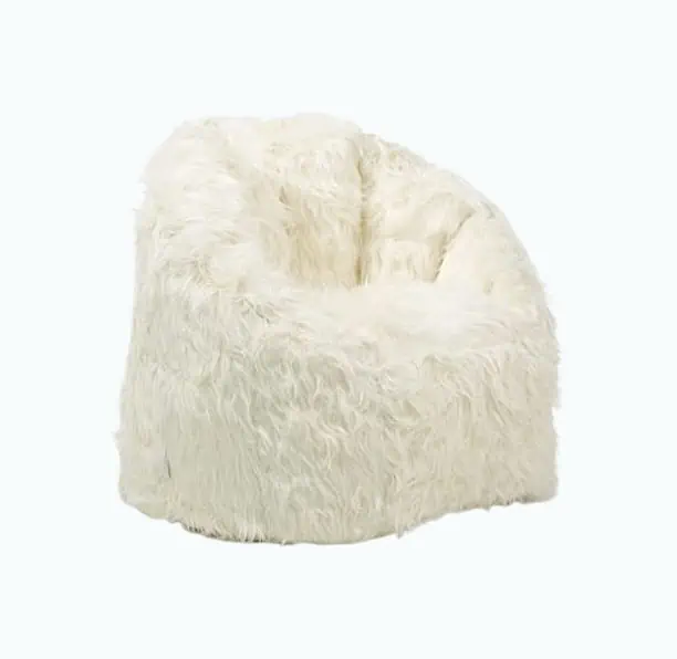 Product Image of the Ivory Shag Fur Chair
